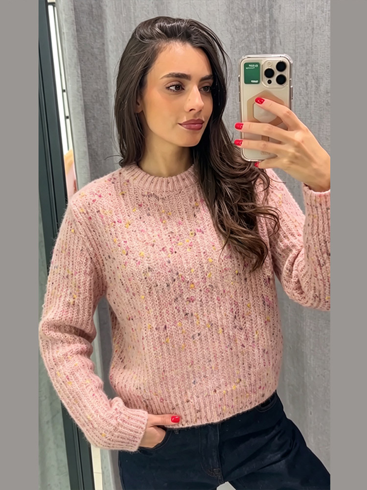 Cardigan en tricot pour femme, col rond, simple boutonnage, ourlet élastique, poches, manches longues, coupe courte, chic