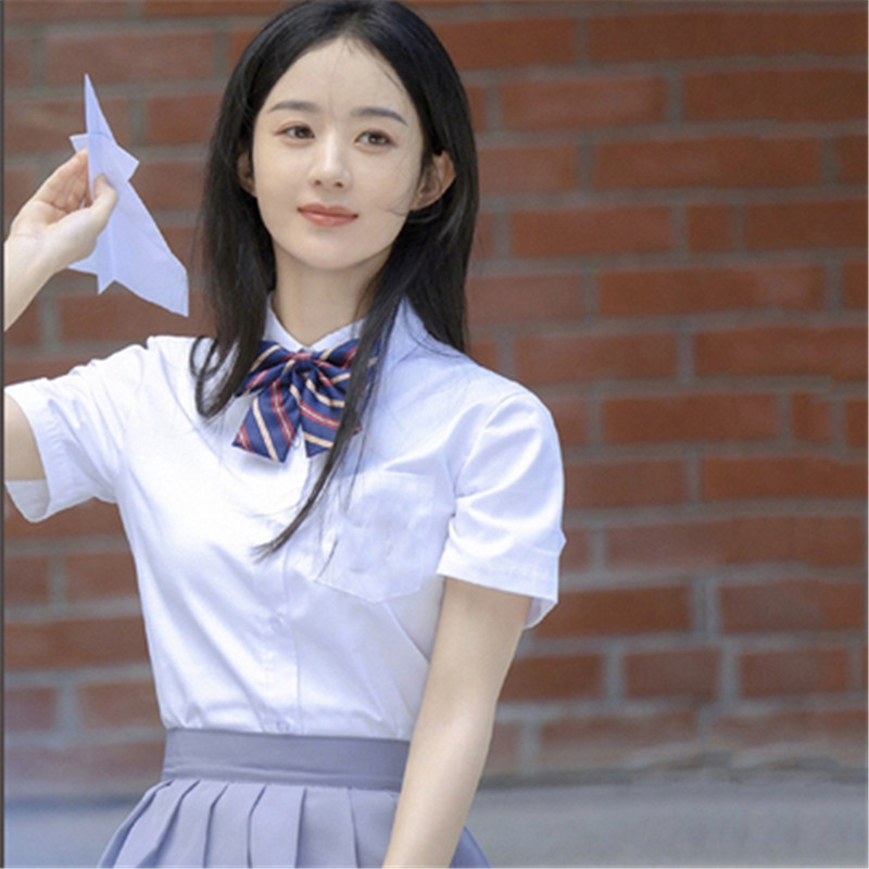 Chemise blanche japonaise JK pour femmes, manches longues et courtes, haut blanc pur, chemise d'étudiante blanche assortie à toutes les tenues, vêtements de cosplay JK