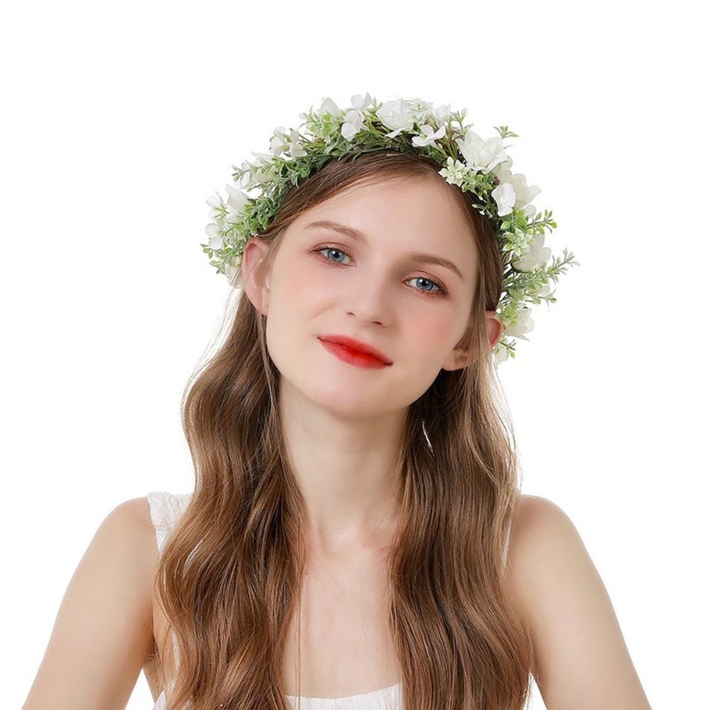 Fournitures de mariage accessoires de cheveux fleur bandeau mariée Corolla chapeaux tissu fleur couronne tête couronne Babysbreath