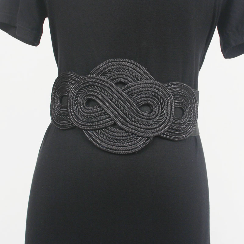 Femmes piste mode Vintage élastique Cummerbunds femme robe Corsets ceinture ceintures décoration large ceinture R1939