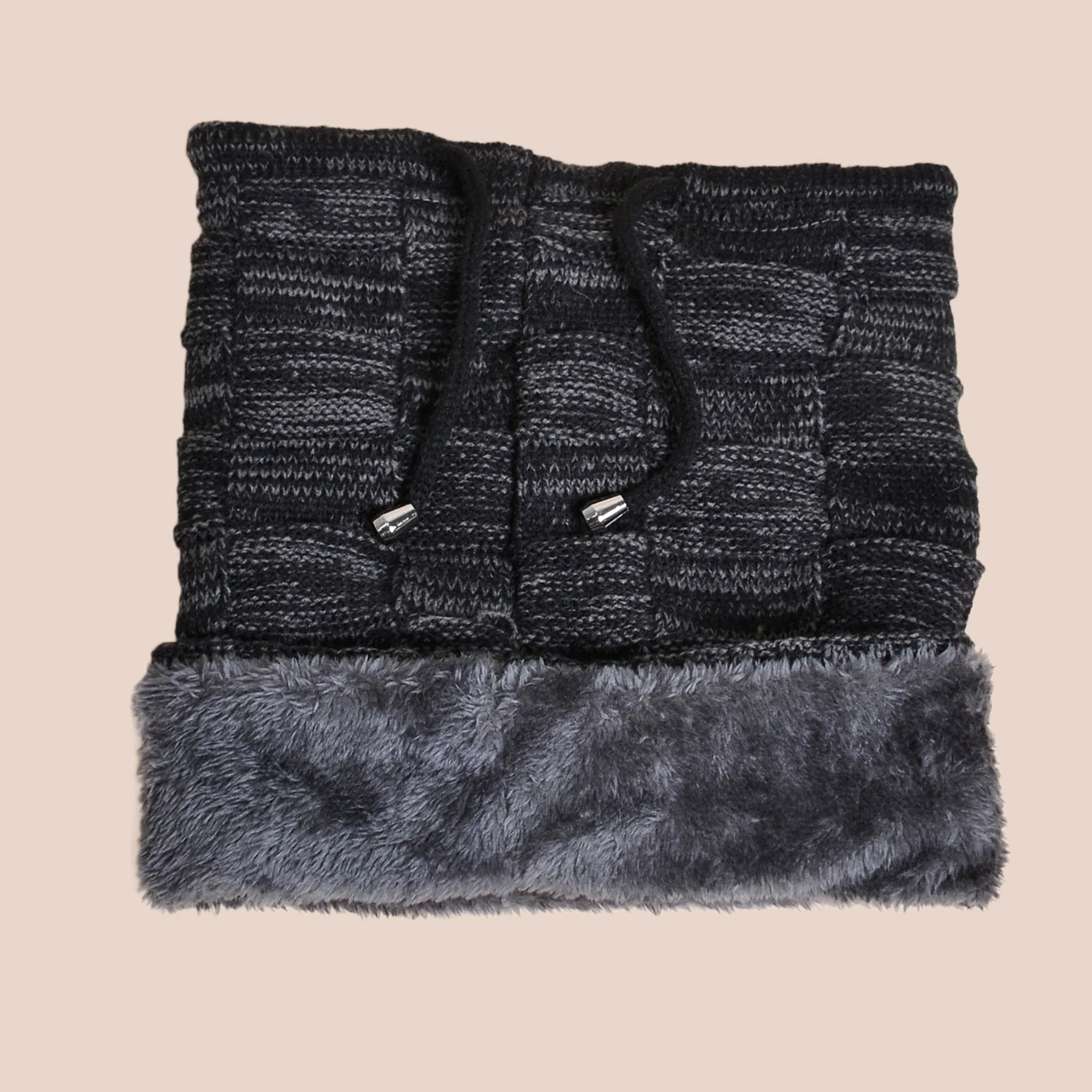 Ensemble de bonnets d'hiver coupe-vent pour femmes et hommes, écharpe pour touristes, chapeau en laine avec sourire, bonnet en peluche pour l'extérieur, protection du visage et du cou