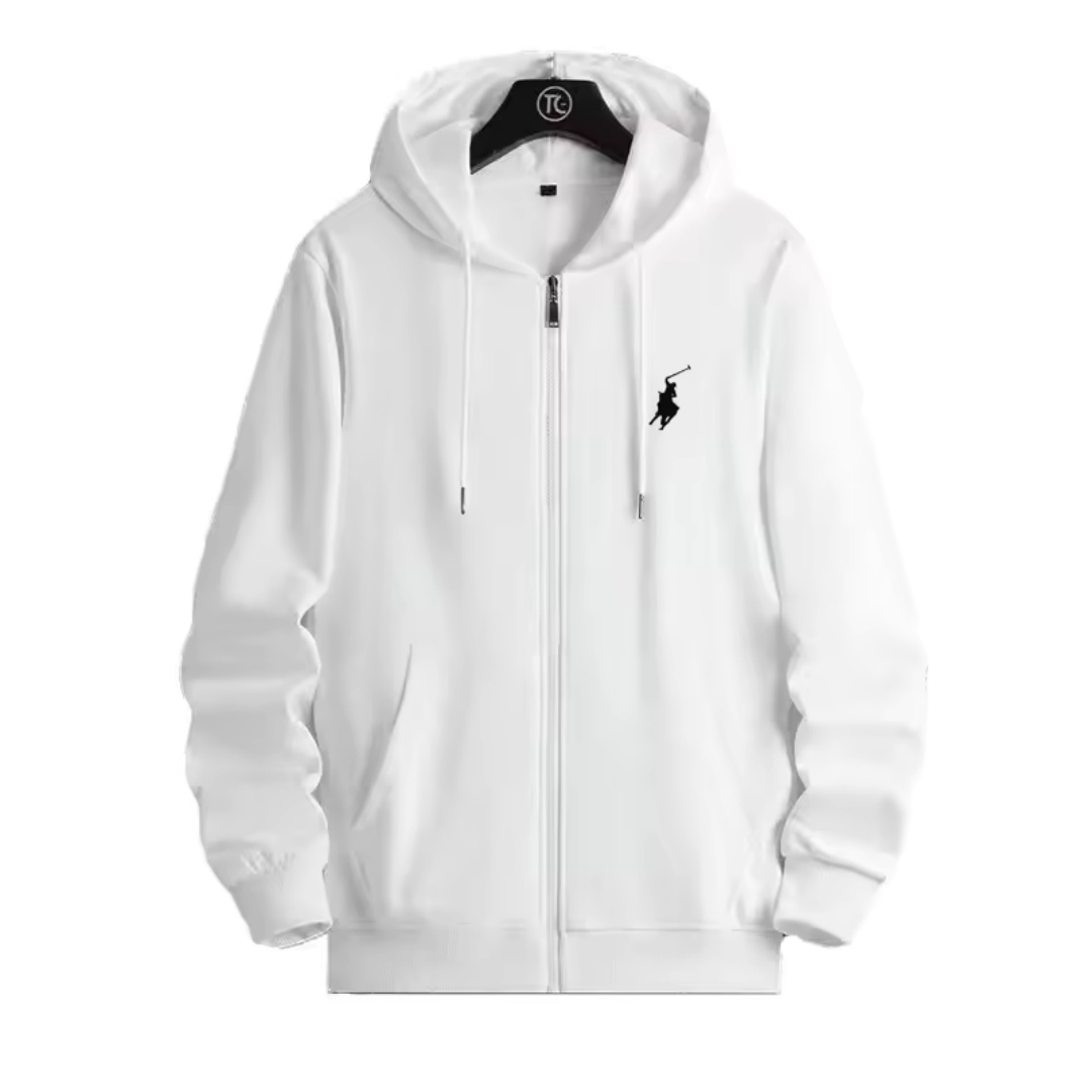 Vêtements décontractés pour hommes et femmes avec motif brodé à la mode, style sportif tendance pour les jeunes, sweat-shirt confortable à capuche avec fermeture éclair.
