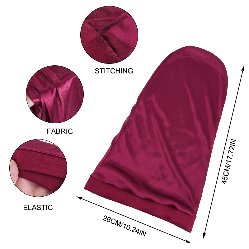 Bonnet de couchage en satin unisexe, large bande élastique ouverte, bonnet de poche, tresses de dreadlock soyeux, bonnet PO gy, hommes et femmes, longs intervalles, nouveau