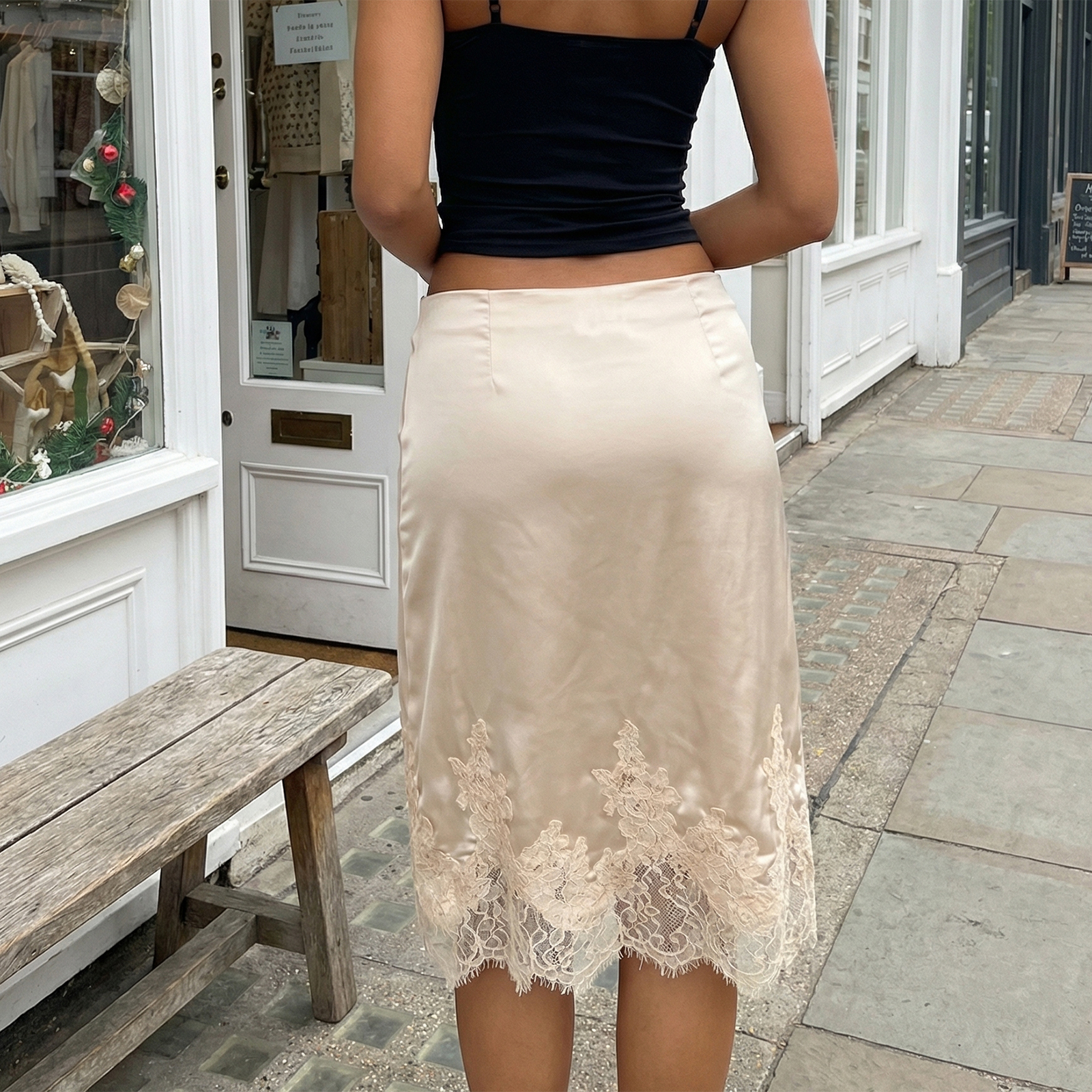 Jupes mini estivales pour femmes, style vintage, en satin et dentelle florale, élégantes, taille basse, patchwork, pour les vacances, la plage, les soirées, streetwear