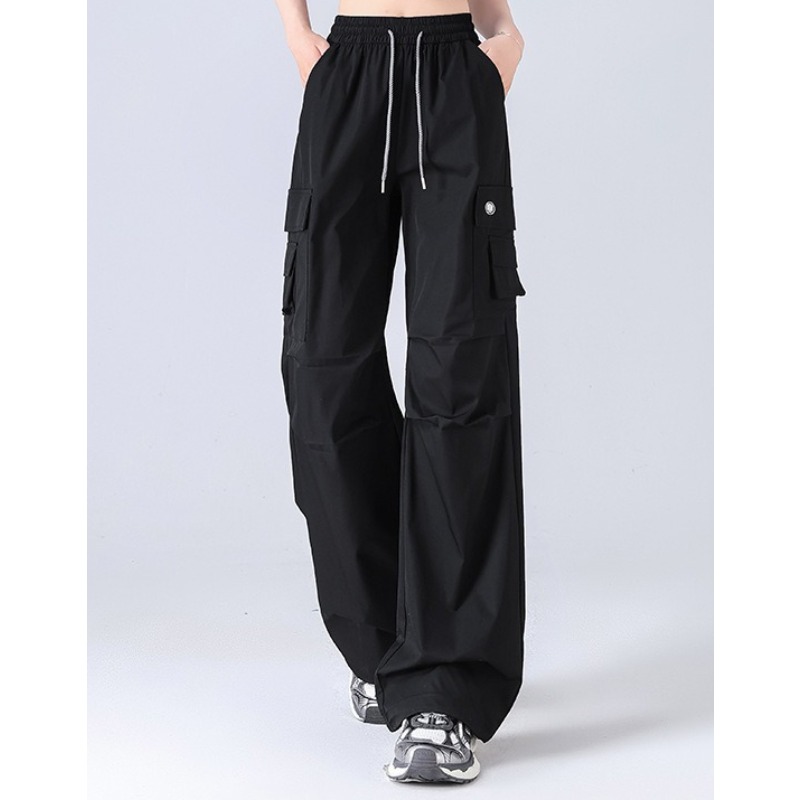 Pantalon Cargo élégant taille haute, imperméable, séchage rapide, décontracté, pour randonnée en plein air, avec cordon de serrage