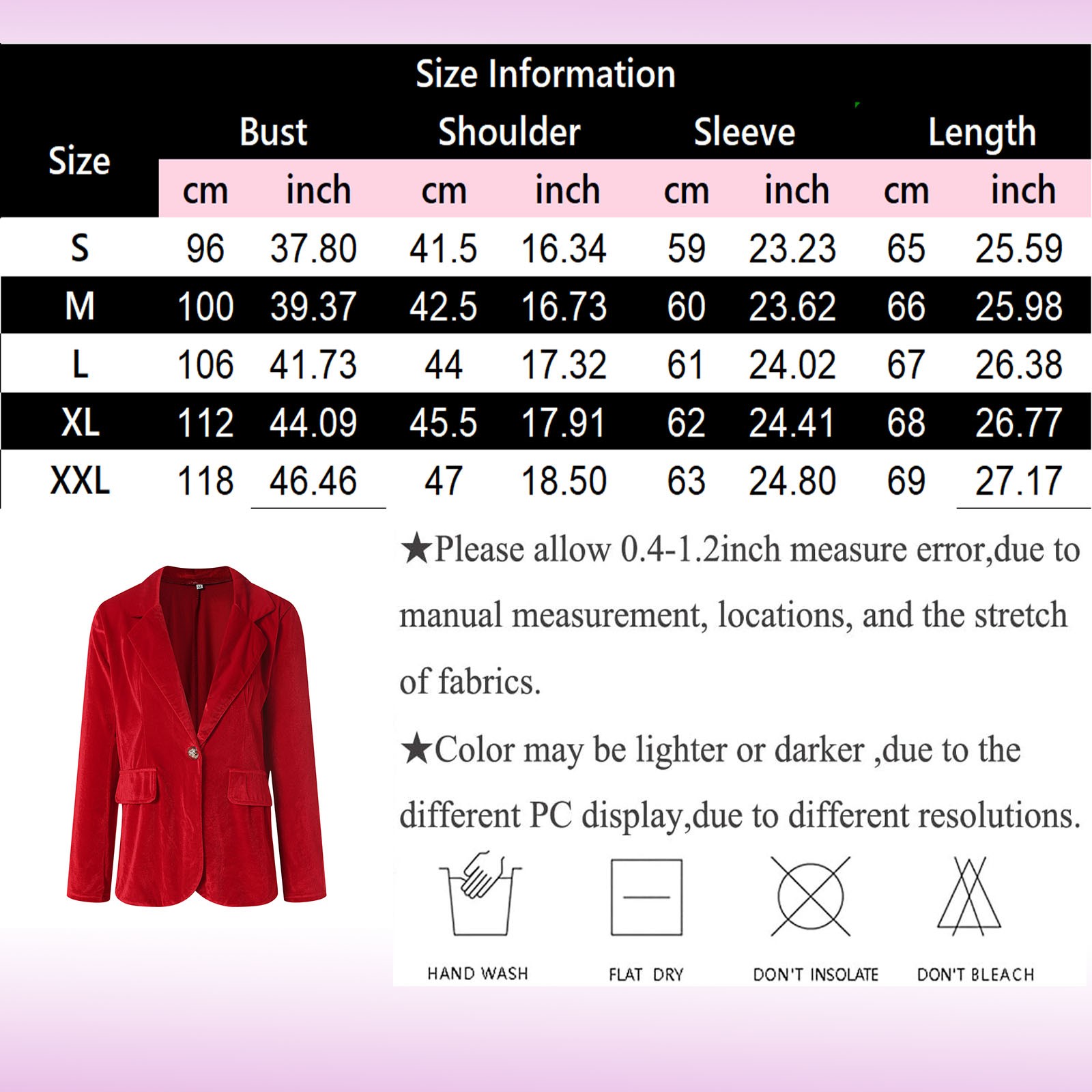 Femmes velours Blazer affaires décontracté à manches longues costume vestes élégant boutonné revers col Blazer manteaux femme pardessus vêtements d'extérieur