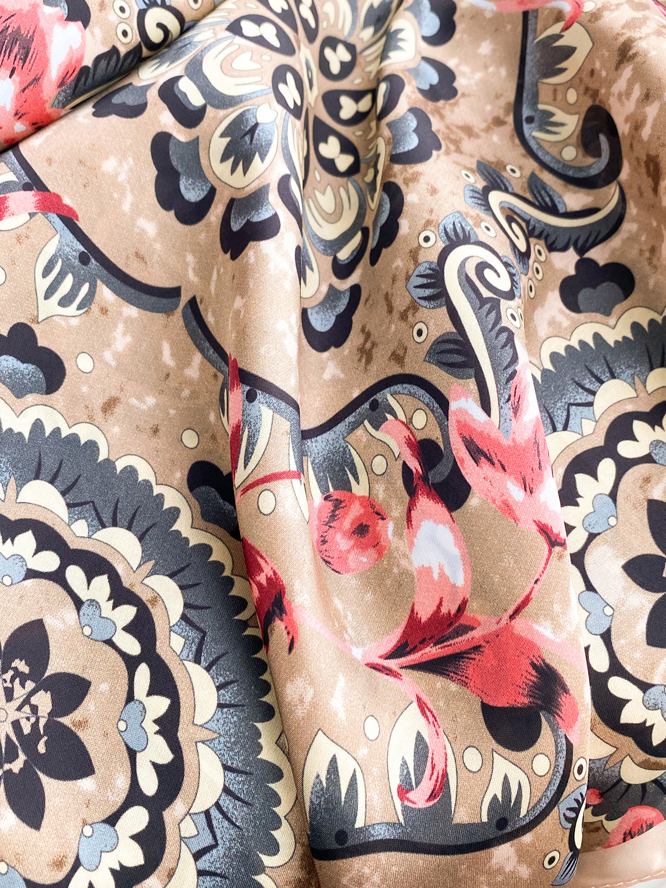 Écharpe en soie imitation rétro de style européen, imprimée, 90x90cm, carré, foulard pour femmes, châles, bandana, hijabs pour femmes