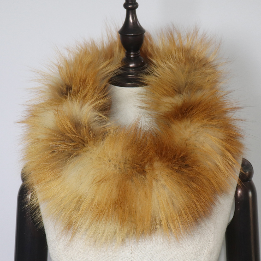 Qualité femmes hiver véritable écharpe de fourrure chaud fourrure de renard bandeau anneau naturel fourrure de renard foulards mode luxe dame fourrure naturelle silencieux