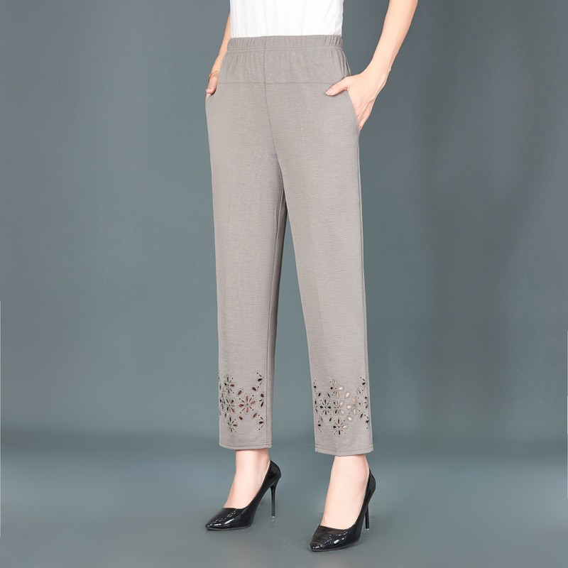 Été femmes pantacourt pour femmes évider Pantalon Femme taille haute noir Pantalon court décontracté Baggy Pantalon