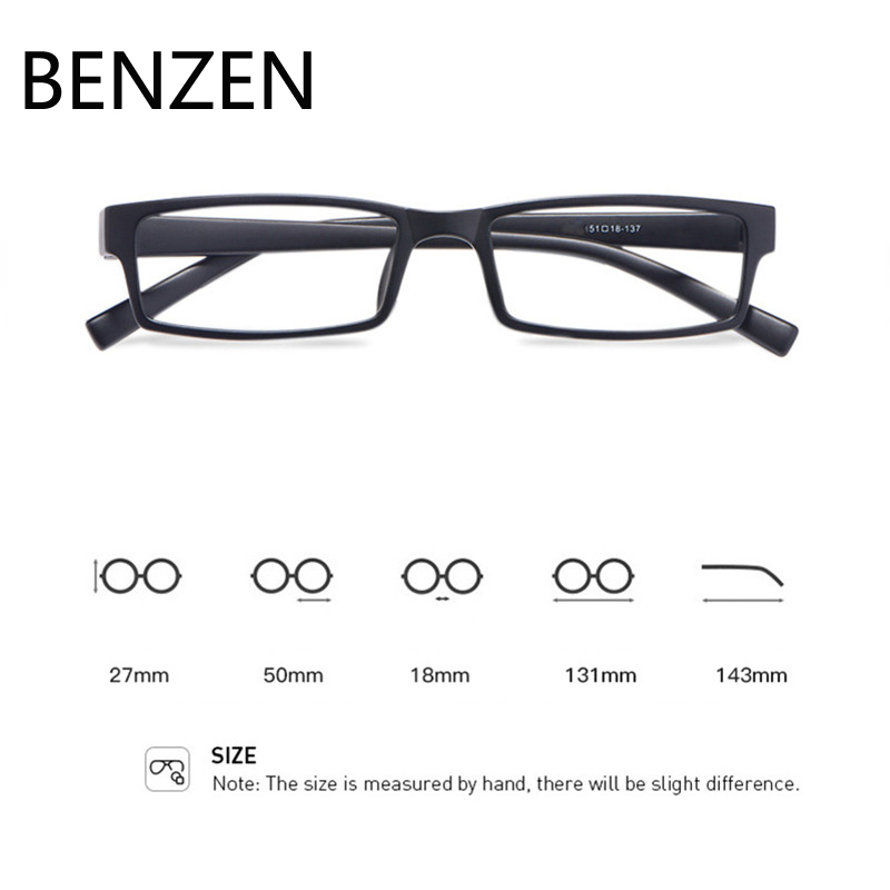 BENZEN petit rectangle lunettes cadre hommes Vintage TR lunettes cadre lunettes pour femme