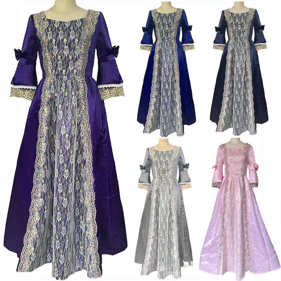 Kyomi Robe Renaissance médiévale dentelle victorienne demi manches princesse gothique Cosplay robes de bal de mariage de luxe Costume d'Halloween