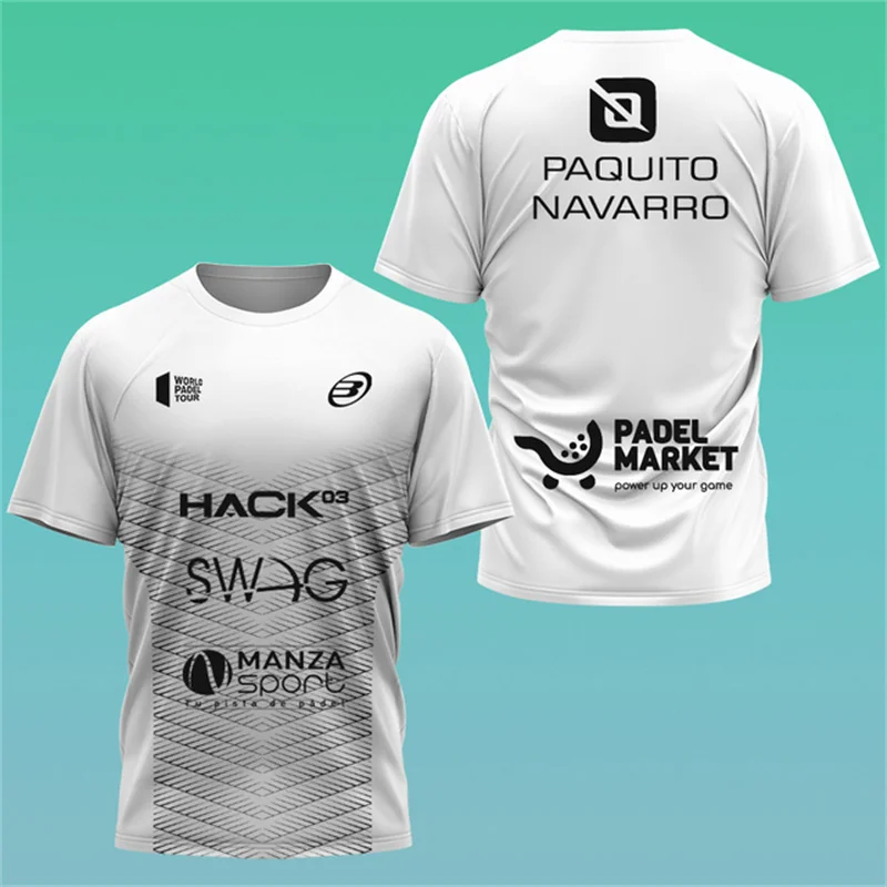T-shirt de sport pour homme, style mode, pour le tennis, le badminton et le tennis de table, vêtements d'entraînement d'extérieur, hauts amples à manches courtes pour l'été
