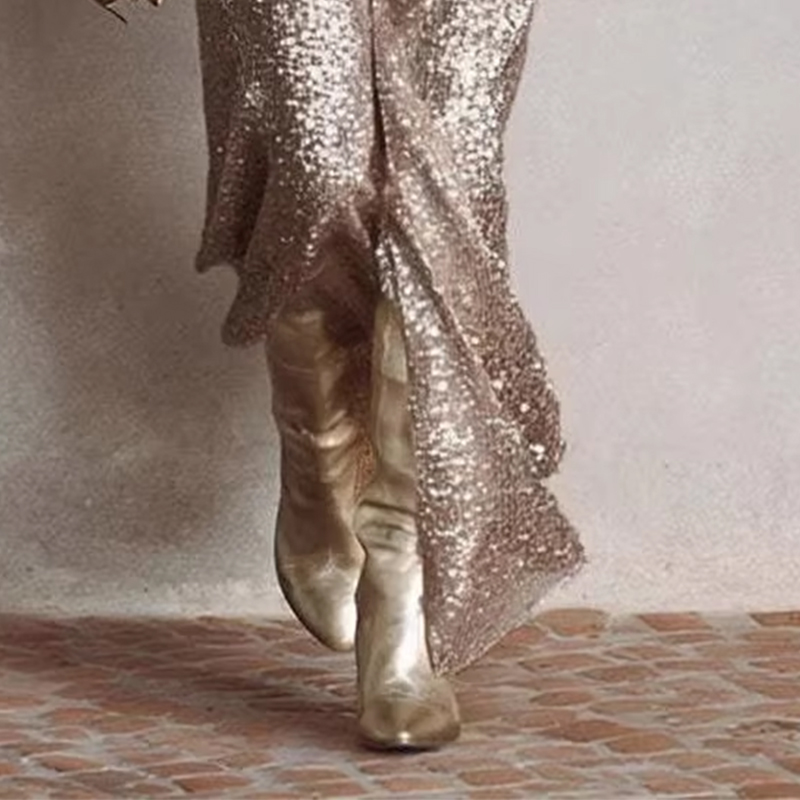 Robe de soirée élégante pour femme, col en V profond, manches lanternes à sequins, longue robe de soirée, automne-hiver, robe sexy pour invitées de mariage, robes de fête