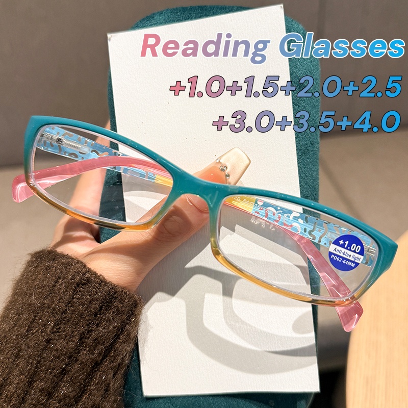 Lunettes de lecture à petite monture pour femmes et hommes, Anti-lumière bleue, nouvelle tendance, multicolores, avec dioptrie 0 à + 4.0