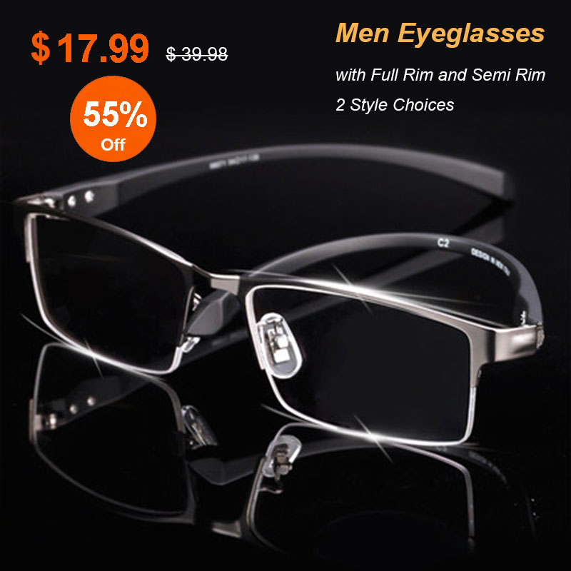 Monture de lunettes en alliage pour hommes, branches flexibles, jambes, matériau en alliage de galvanoplastie IP, bord complet et demi-bord