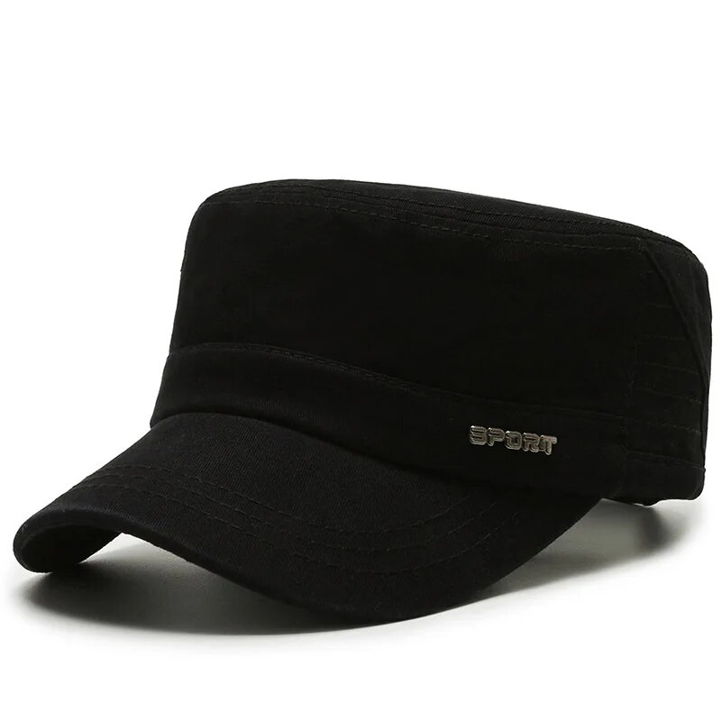 Chapeau militaire plat pour hommes, simple et polyvalent, langue de canard, d'âge moyen, mode décontractée, nouveau style, printemps et automne