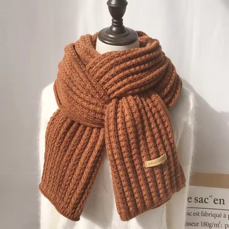 Écharpe chaude en cachemire tricoté à câble épais, foulard d'hiver Long et épais pour femmes et hommes, écharpe chaude pour voyage et bureau
