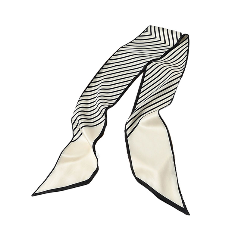 Écharpe longue pour femme, écharpe fine polyvalente, bande de cou légère pour le printemps et l'été, ruban décoratif à nouer pour assortir aux chemises