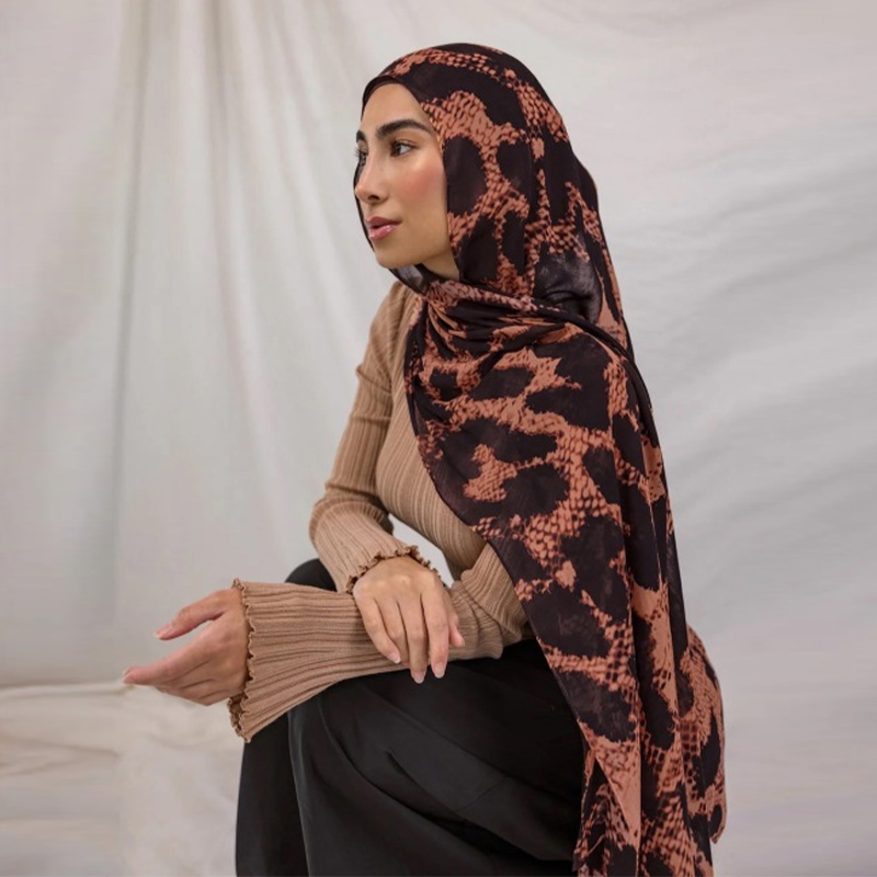 Hijabs bohème imprimé cerf pour femmes, châle aquarelle, doux, musulman, foulard en coton Modal, Ramanda, cadeau du nouvel an 2026