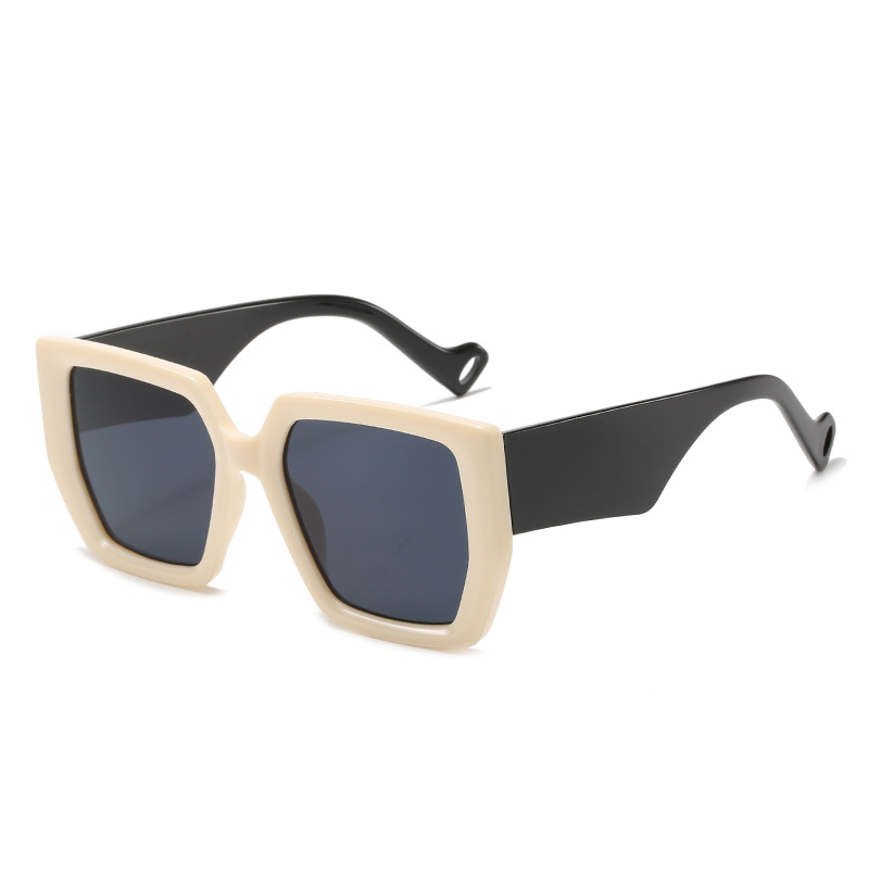 Nouvelles Lunettes de Soleil Carrées de Luxe Tendance pour Femme, Style Rétro Oversize, Monture Large Noire, Protection UV400, Oculos Sexy
