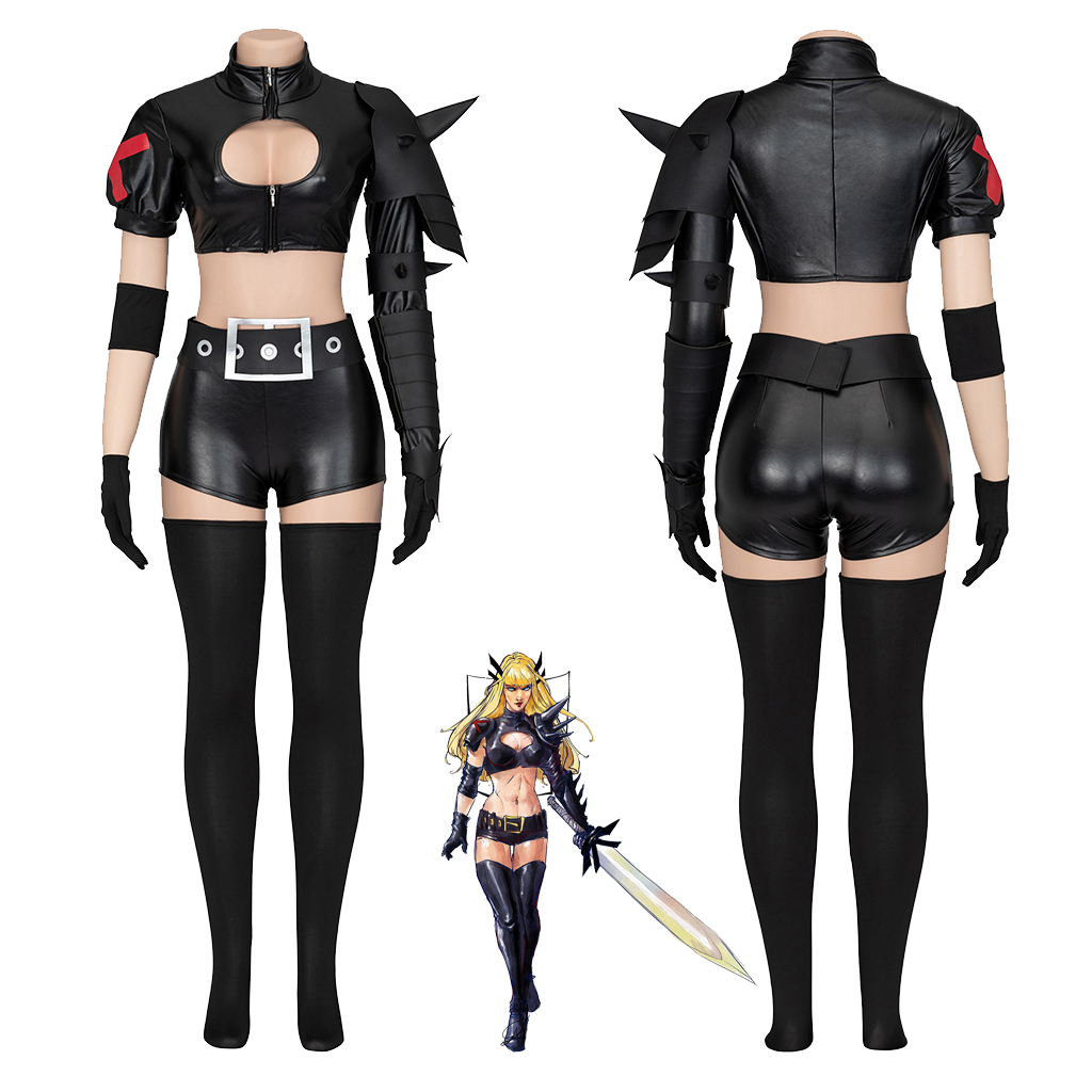 Anime Rivals Magik Cosplay Sexy tenue noire Costume Rasputina jeu vêtements noir uniforme Halloween Sexy tenues de fête
