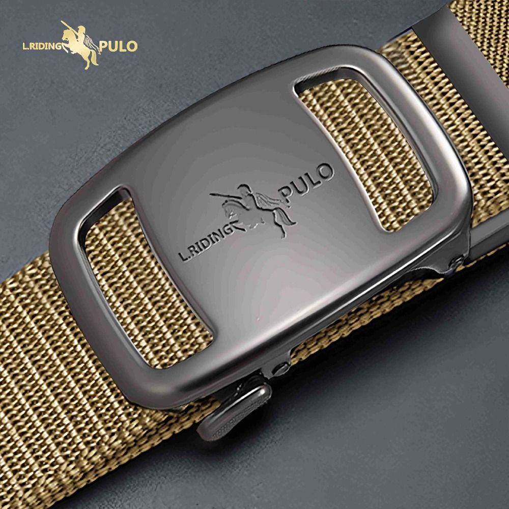 Ceinture en nylon tressé de luxe pour homme, style simple et décontracté, avec boucle automatique