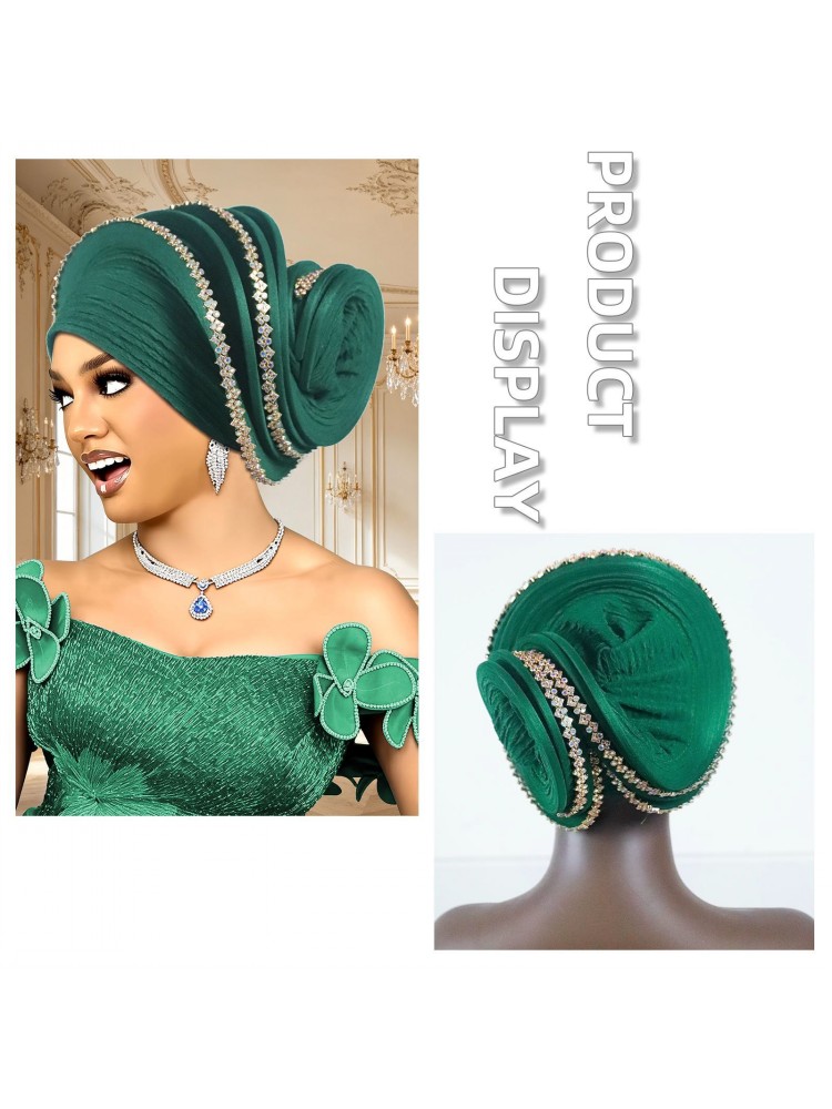 Nouveau Turban Africain Auto Gele du Nigéria, Foulards de Tête Auto Gele, Bonnets Turban pour Femmes, Geles de Mariage, Foulards de Tête Musulmans, Bonnets