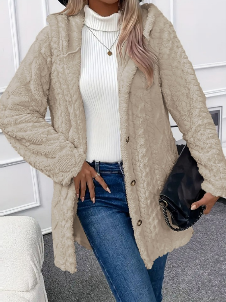 Manteau long à capuche pour femme, chaud et élégant, nouvelle collection hiver 2026, décontracté et élégant