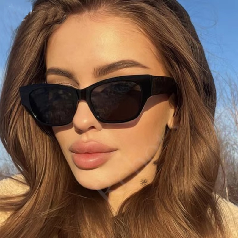 Lunettes de soleil œil de chat pour femmes, lunettes de soleil carrées colorées, lunettes rétro, lunettes sexy, lunettes de créateur de luxe, marque de mode