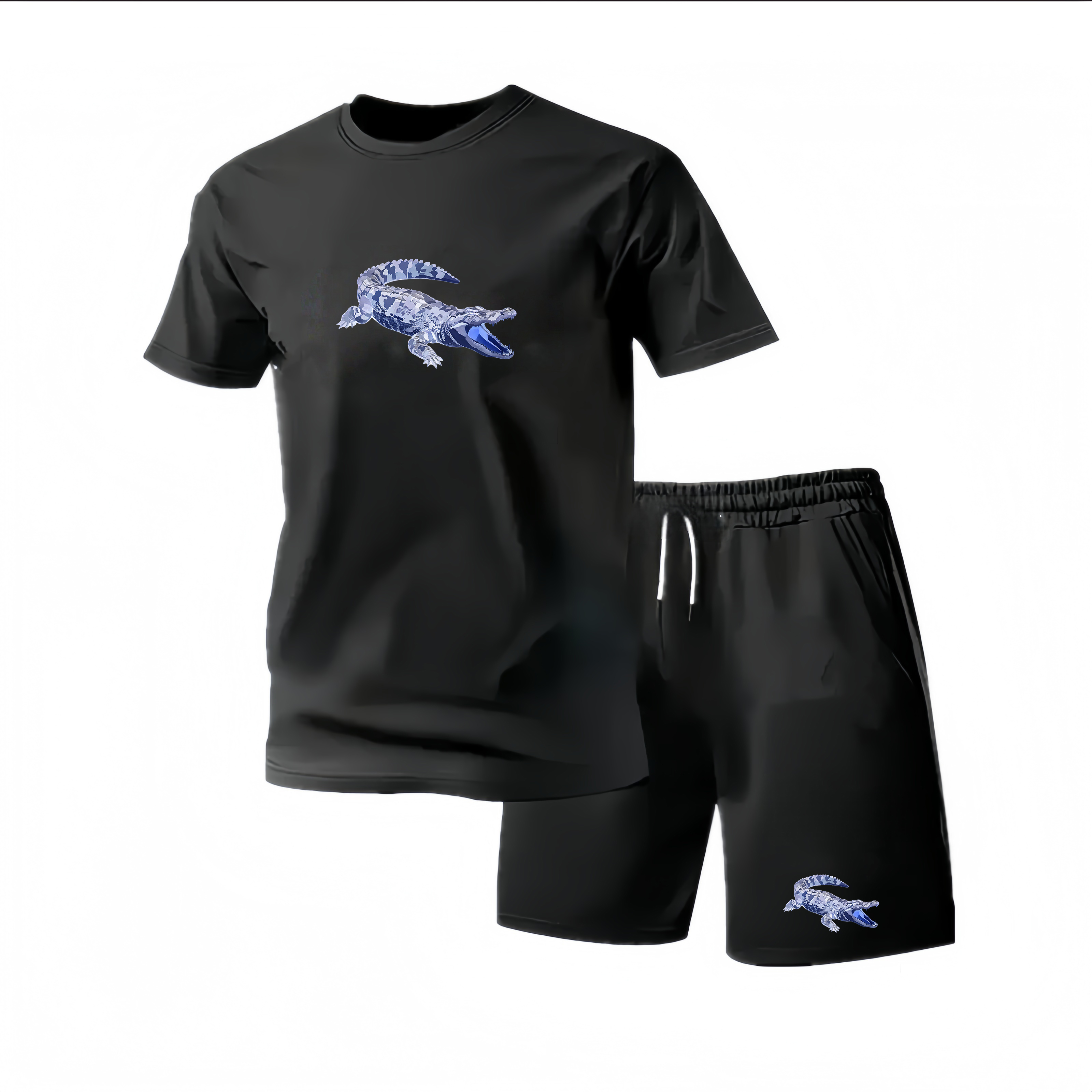 Nouvel ensemble de sport d'été pour homme : survêtement deux pièces tendance, idéal pour le fitness, la course et les loisirs, séchage rapide, manches courtes et short