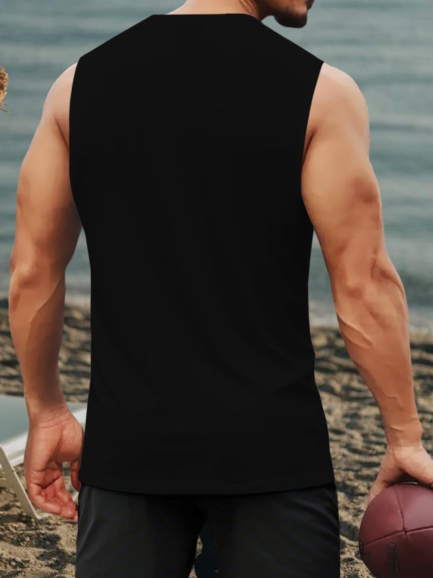 Débardeurs pour hommes, chemises sans manches pour l'entraînement, débardeurs en polyester de couleur unie à séchage rapide pour l'été, t-shirts de sport pour la plage