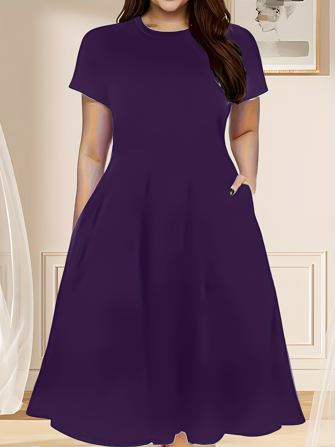 Robe décontractée pour femmes, nouvelle collection été européenne et américaine, couleur unie, tendance