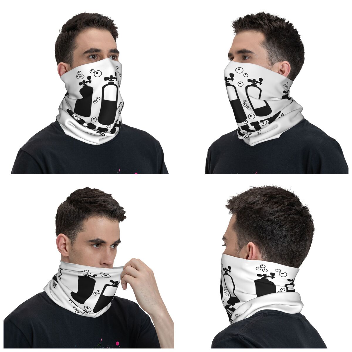 Bandana de plongée sous-marine unisexe, couvre-cou imprimé, écharpe magique, masque facial respirant, plongée en apnée en mer, sports, randonnée, adulte