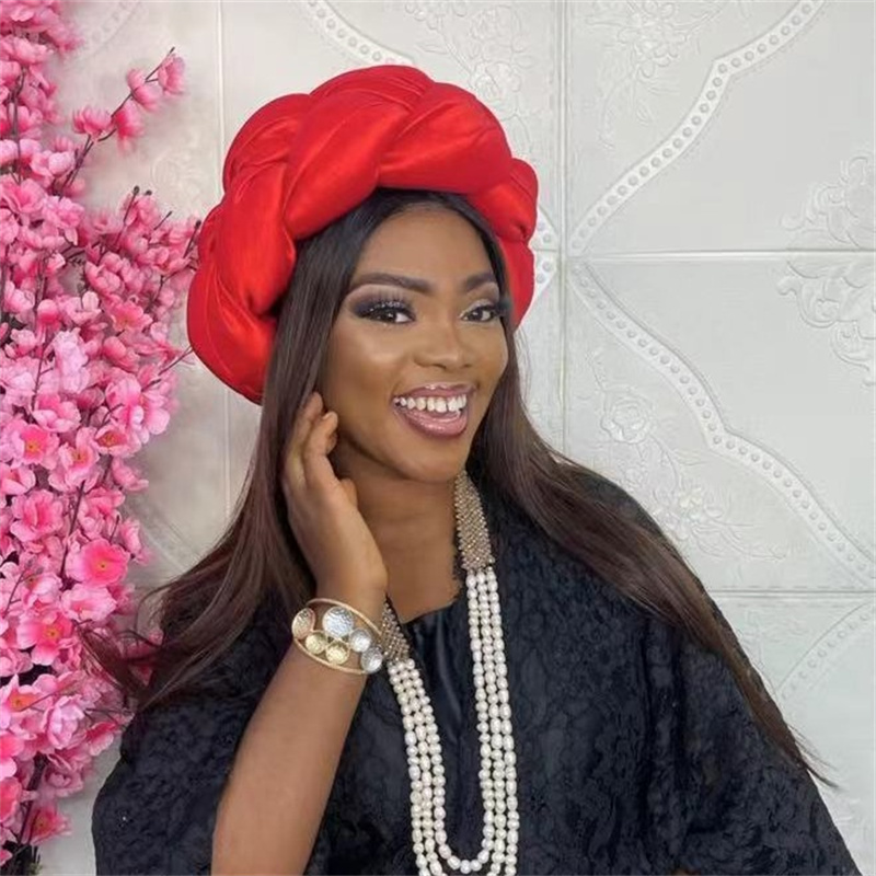 Bandeau de sauna tressé pour femmes, serre-tête de fête, turban pour dames, vêtements de sauna, accessoires pour cheveux bruts injAfrican