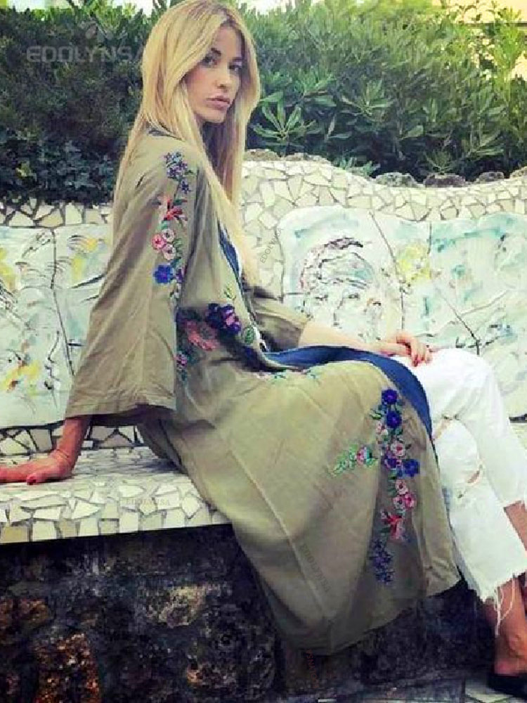 Kaftan brodé, Tunique de plage, Cache-maillot de bain, Saida de Praia, Cache-maillot de bain pour femme, Paréo, Sarong, Vêtements de plage Q882