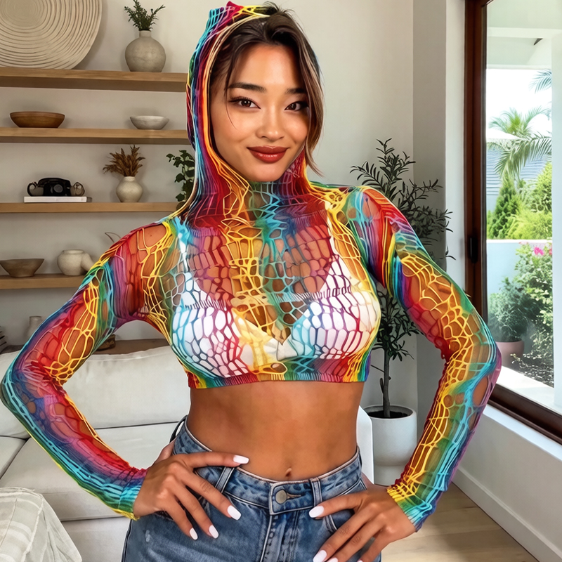 Robe de plage moulante d'été pour femme, style cache-maillot, ajourée, en résille transparente, sans sous-vêtements, pour festival de musique, maillot de bain
