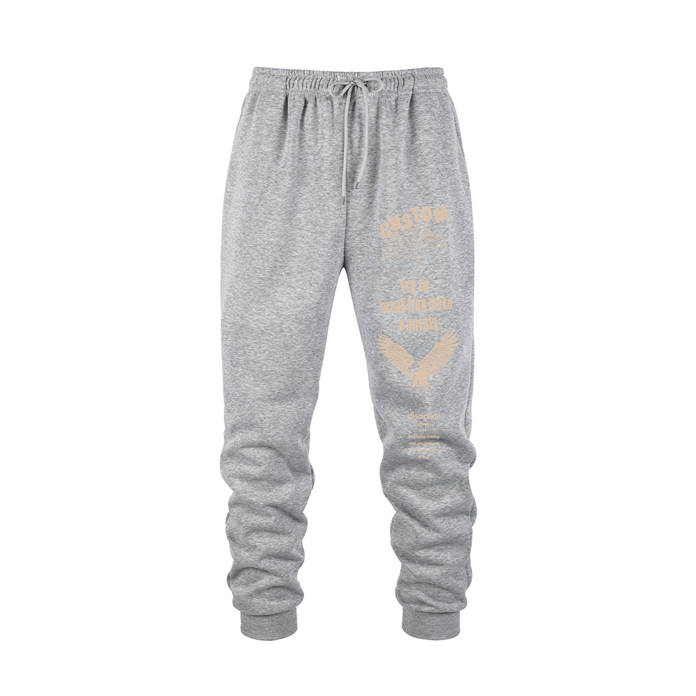 Hommes pantalons de survêtement printemps automne nouveau survêtement salle de sport sport Fitness imprimé pantalons décontractés taille moyenne cordon pantalon d'entraînement