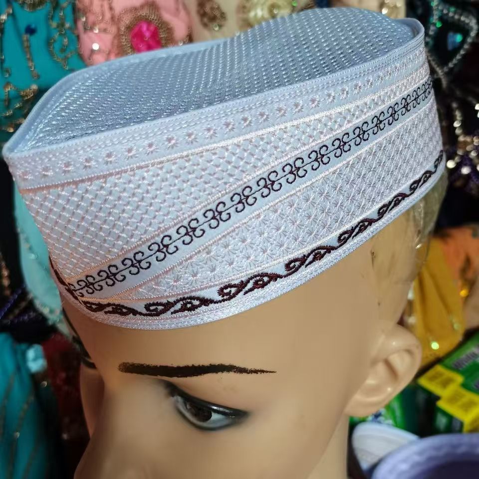 Chapeaux de bateau musulmans pour femmes et hommes, casquettes blanches, dubaï, classique, arabe, prière Eid, Hijab, couvre-chef, printemps automne, élégant, nouvelle collection 2025