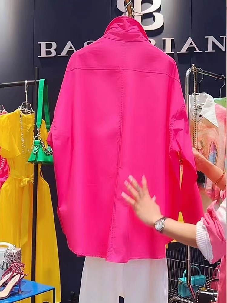 Chemises et chemisiers mi-longs en coton pour femmes, hauts élégants, décontractés, printemps, ventes de vêtements, 2024