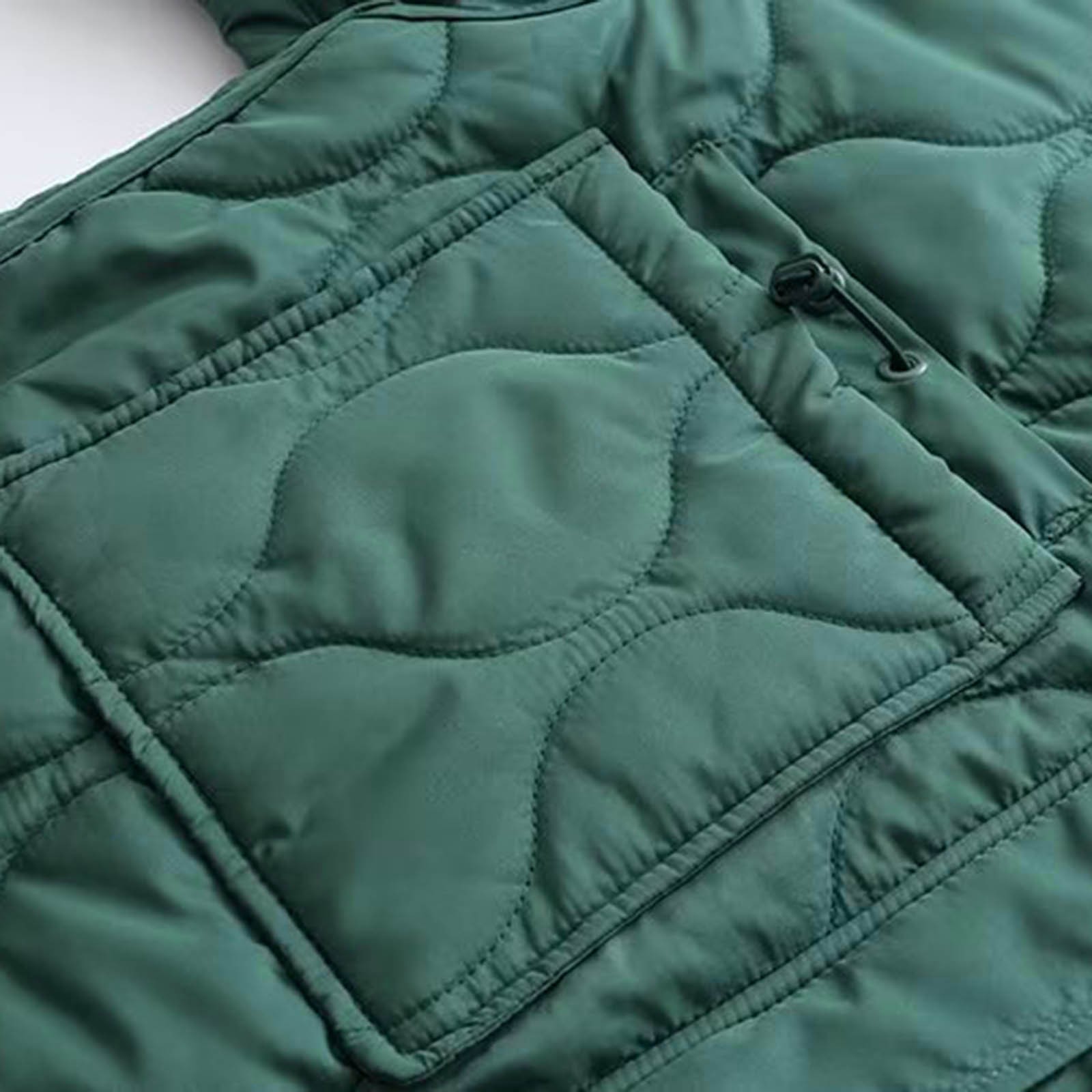 Veste matelassurera zippée grande taille pour femme, vestes respirantes légères, manteau d'hiver