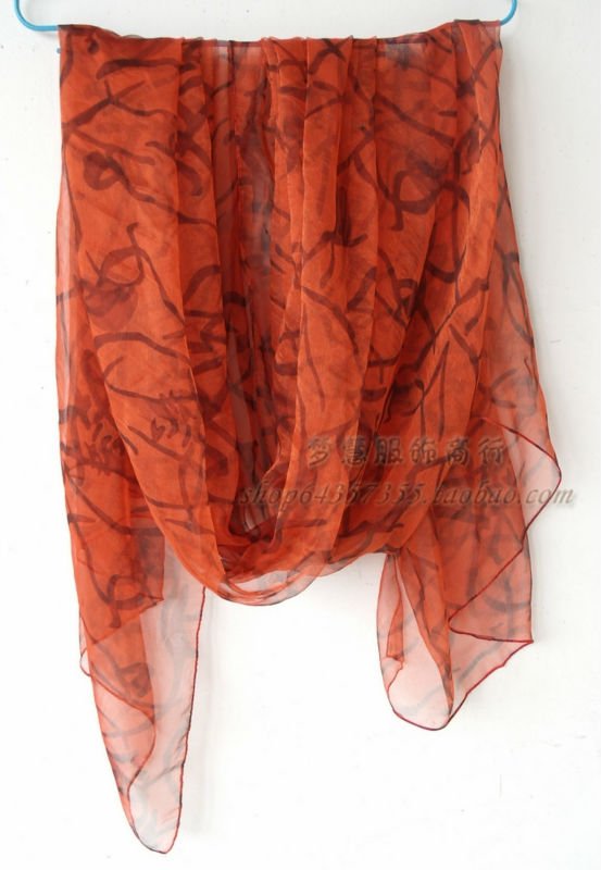 Femmes 100% soie naturelle longue écharpe en soie imprimé mode châle en soie femme grande taille foulard en soie 180*105 cm pour l'hiver, l'automne