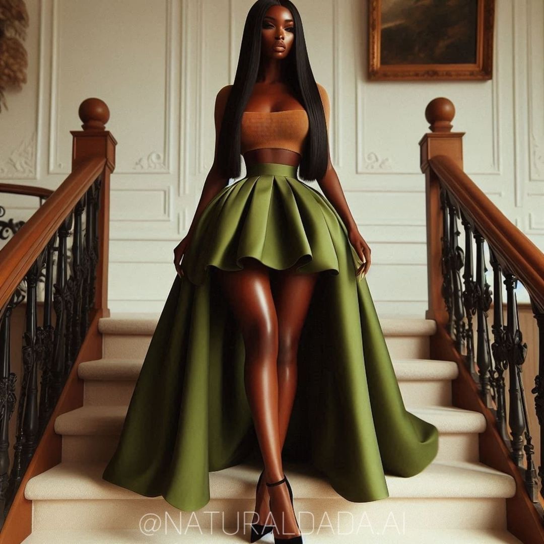 Jupe courte en satin vert sur mesure, 6 options, haut bas, jupes de soirée, longue plissée, taffetas, jupe maxi formelle africaine