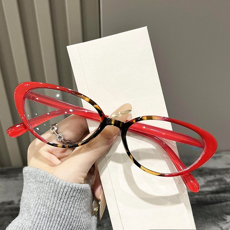 Lunettes de vue anti-lumière bleue sans correction pour femmes, style INS, monture petite œil-de-chat, tendance et classiques