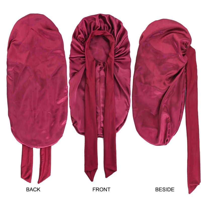 Nouveau Bonnet Long élastique en Satin soyeux, Bonnet de sommeil pour femmes, Bonnets de soins capillaires avec bandeau extensible, Bonnet de sommeil pour tresses, cheveux bouclés