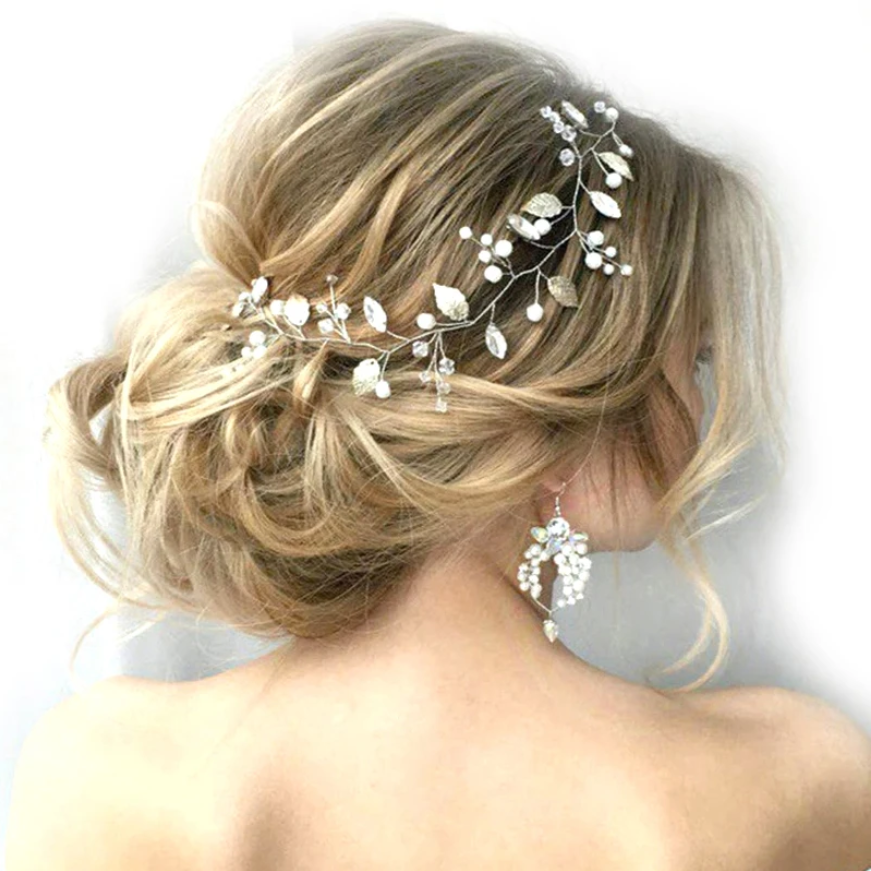 Serre-tête de mariée de luxe pour femmes, ceinture de cheveux en cristal et perles, bandeau élégant, accessoires de cheveux vintage