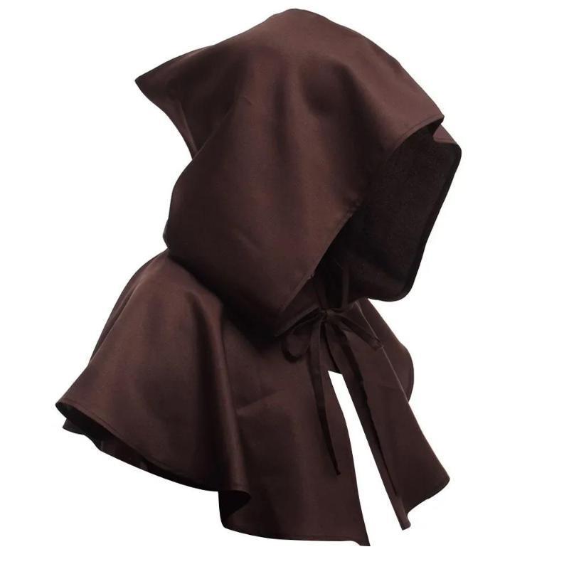 Costume médiéval unisexe pour hommes et femmes, chapeau de Cape Renaissance, Costume de Cosplay de sorcière d'halloween, Cape à capuche, chapeaux pour femmes
