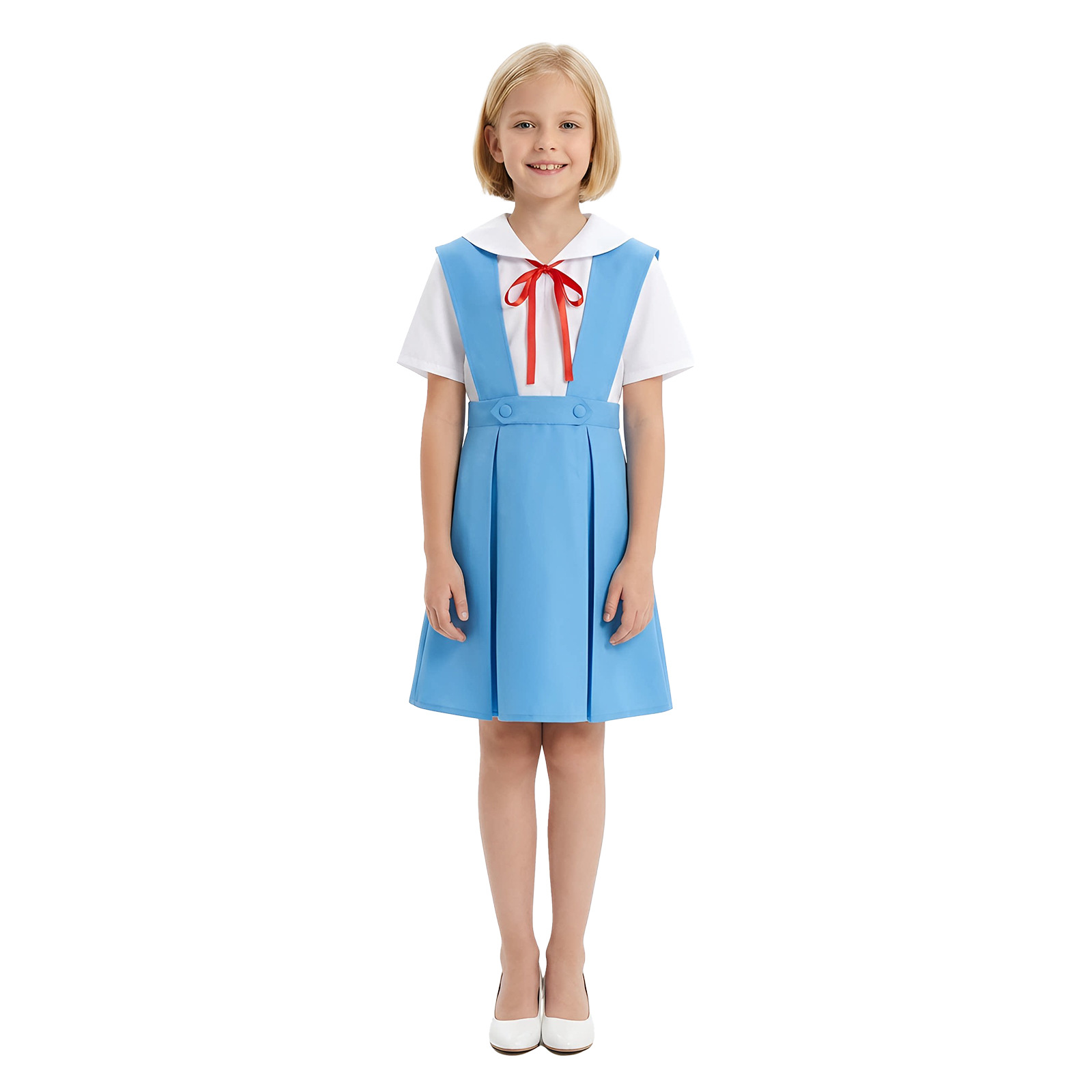 Costume de cosplay EVA Evangelion Rei Ayanami Asuka, uniforme scolaire japonais, robe de cosplay d'anime pour femmes