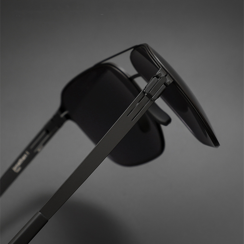 Lunettes de soleil sans vis, carrées, ultralégères, pour homme, de marque allemande, de luxe, pour l'extérieur, la conduite, la pêche, UV400