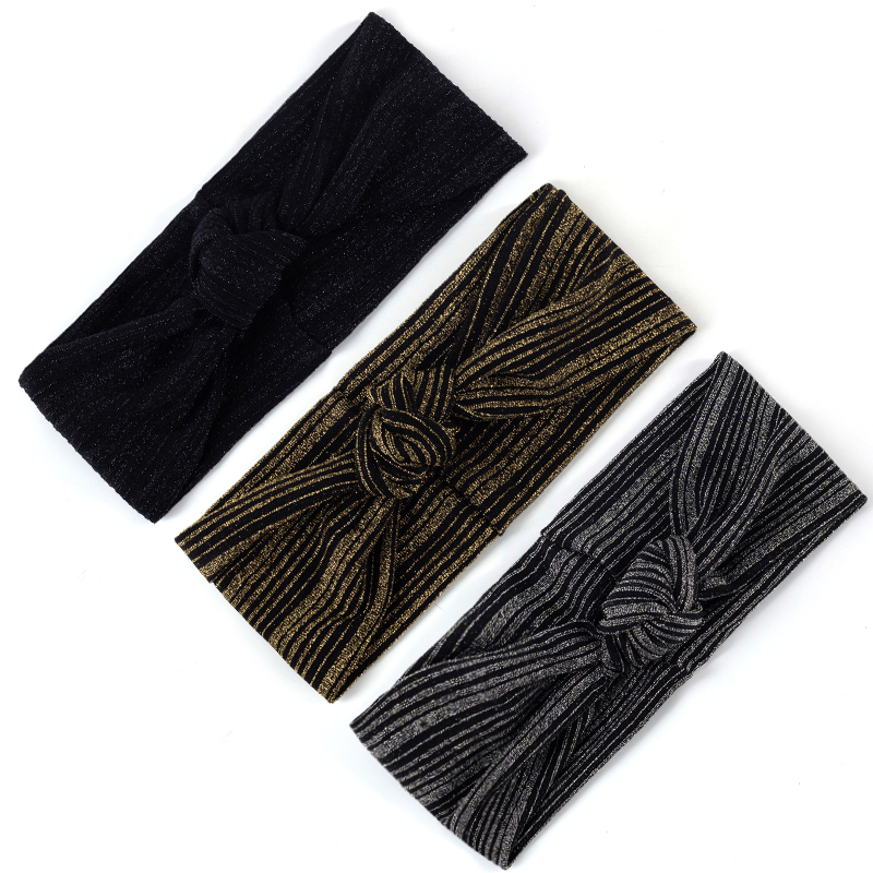 Geebro – bandeau à rayures pour femmes, Turban torsadé noué à la mode, accessoires de cheveux pour filles