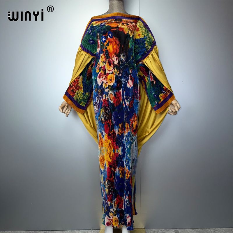 Robe longue bohème WINYI style africain, élastique, décontractée, pour la plage, Abaya musulmane, Dubaï, luxe, soirée, vacances
